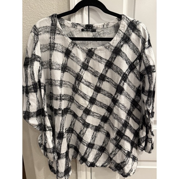 NIC+ZOE Tops - NIC+ZOE 297543 Women's‎ Checkered Top, Multi, X-Large